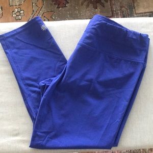 Athleta Blue Lightweight Capris Medium